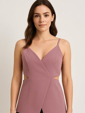KIRASA Mauve Cutout A-Line Mini Dress – Size S – NWT